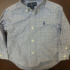Ralph Lauren Navy and White Checkered Shirt